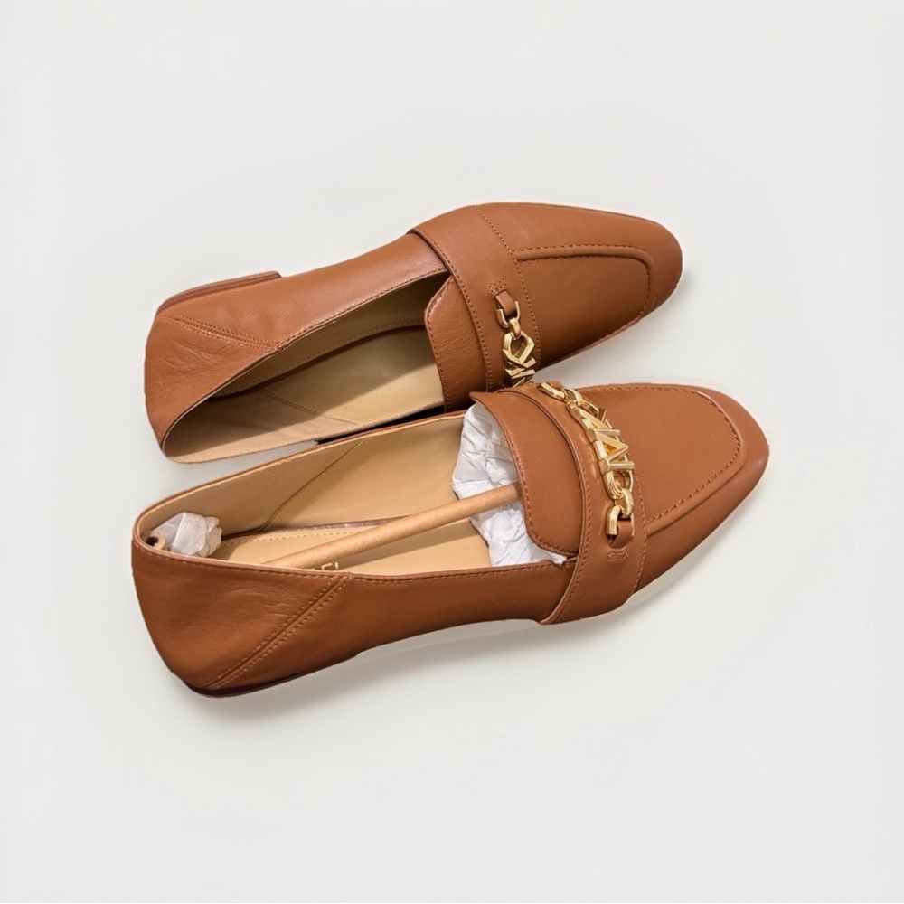Michael Kors Tan Loafers with Gold Accent